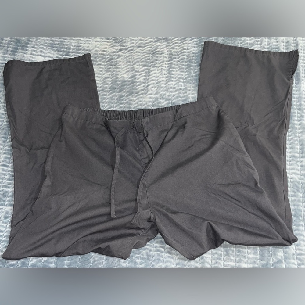 Women's Grey Wide Leg Scrub Pants